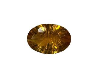 10.95 Carat Natural Citrine – Fancy Starburst & Honeycomb Cut