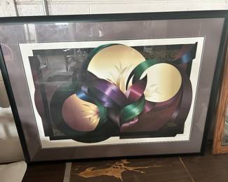 An Elegant Motiff framed and matted - Artist Bobbi Ameen.