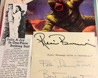 Ricou Browning autograph, he was the creature from the movie ‘Creature from the Black Lagoon!’
