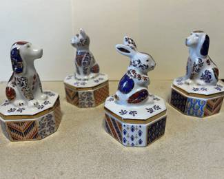 Takahashi animal figure trinket boxes