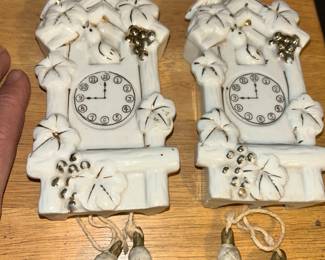 pair of Coo Coo wall pocket vases