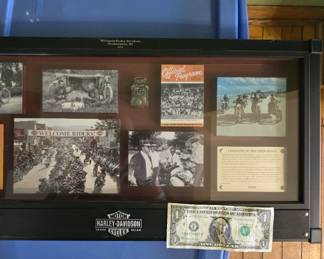 Harley Davidson collage representing ‘Freedom of the Open Road’ - framed.