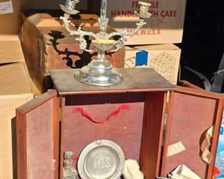 Here is a Catholic Sick Call or Last Rights shadow box typically used for home visits. Theses reproduce in the latter part of the 19th and into the early 20th century.