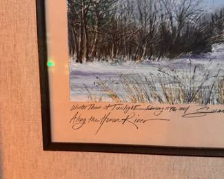 "Along The Huron River" Series by Susan Price. Each Each Measures 21" W x 18" H Overall. Photo 7 of 20.