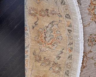 Round Hand-Knotted Wool Rug. Measures 8' 2" D. Photo 2 of 2.