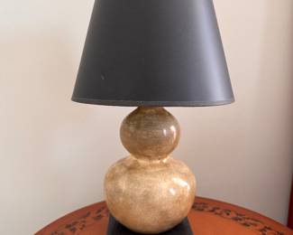 Double Gourd Stone Table Lamp. Measures 17" H.