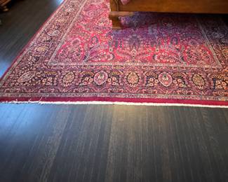 Hand-Knotted Sarouk Wool Rug. Measures 8' 7" x 12' 2". Photo 1 of 3.