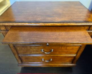 Pair of Destinations by Century Bedside Tables with Pull Out Trays. Each Measures 32" W x 20" D x 30" H. Photo 2 of 3.