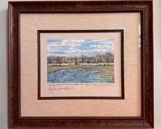 "Along The Huron River" Series by Susan Price. Each Each Measures 21" W x 18" H Overall. Photo 10 of 20.