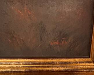 Landscape Oil Painting. Signed by Artist. Measures 54" w x 30" H Overall. Photo 2 of 2.