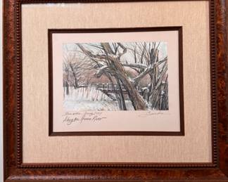 "Along The Huron River" Series by Susan Price. Each Each Measures 21" W x 18" H Overall. Photo 17 of 20.