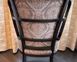 Pair of Arhaus Portsmouth Chairs with Ebonized Wood Frames & Paisley Fabric. Photo 3 of 3. 