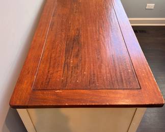 English Country Style Sideboard / Console with Three Drawers and Two Cabinets. Measures 68" x 22" x 34". Photo 2 of 4.