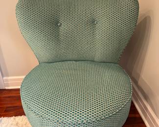 Upholstered Slipper Swivel Chair. 
