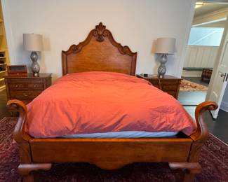 Thomasville Chateau Provence Queen Bed (Michael Taylor-STYLE Queen Bed Frame). Measures 66" W x 87" L x 72" H. Photo 2 of 3.