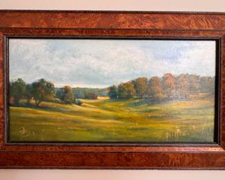 Landscape Oil on Canvas Signed by Artist. Measures 31" W x 19" D. Photo 1 of 2.