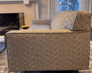 Mid-Century Modern Style Two-Seat Sofa - 2 Matching Available. Each Measures 74" W x 38" D. Photo 3 of 4.