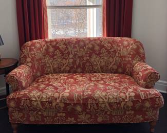 Century Furniture Floral Upholstered "Wing Back" Sofa. Measures 70" W x 48" D. Photo 2 of 5.