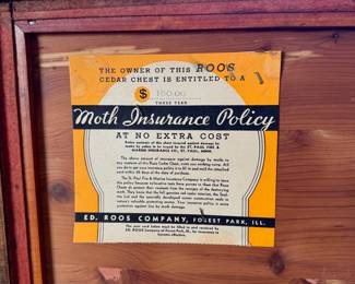 Roos Cedar Blanket Chest. Measures 44" W x 18" D x 20" H. Photo 2 of 3.