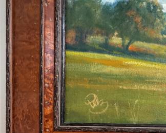 Landscape Oil on Canvas Signed by Artist. Measures 31" W x 19" D. Photo 2 of 2.