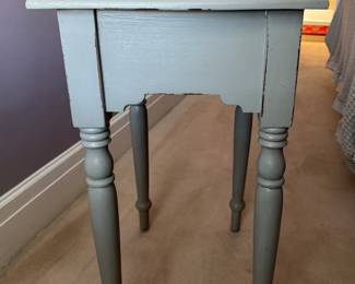 Pair of Custom Painted Antique Side Table. Each Measures 20" W x 15" D x 29" H. Photo 4 of 5.