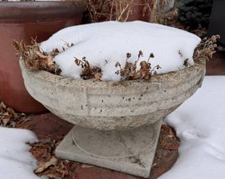 Concrete Grecian Style Planters. 