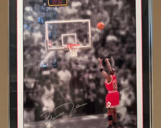 Michael Jordan's "Last Shot" Autographed Photo. Limited Edition of 230. Comes with Upper Deck Authenticated Certificate of Authenticity.