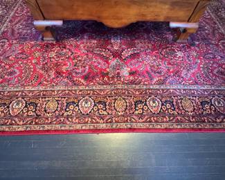 Hand-Knotted Sarouk Wool Rug. Measures 8' 7" x 12' 2". Photo 2 of 3.