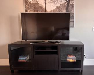 Crate & Barrel Media Console. Measures 71" W x 16" D x 29" H. Photo 1 of 2.