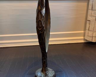 Global Views Pod Accent Table in Antique Gold Finish. Measures 20" D x 25" H. Photo 2 of 3.