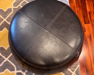 Leather Ottoman / Stool. Photo 2 of 2. 