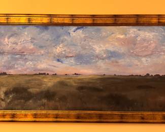 Landscape Oil Painting. Signed by Artist. Measures 54" w x 30" H Overall. Photo 1 of 2.
