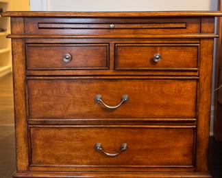 Pair of Destinations by Century Bedside Tables with Pull Out Trays. Each Measures 32" W x 20" D x 30" H. Photo 1 of 3.