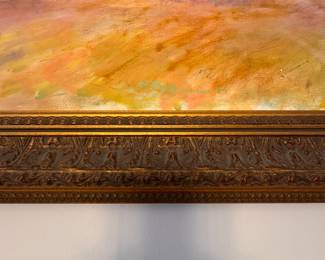 Oil Painting. Signed by Local Artist Mark Sedgeman. Measures 54" W x 30" H Overall. Photo 2 of 2.