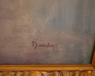 Landscape Oil on Canvas. Measures 43" x 43". Signed by Artist. Photo 2 of 2.