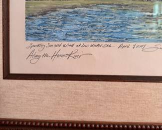 "Along The Huron River" Series by Susan Price. Each Each Measures 21" W x 18" H Overall. Photo 11 of 20.