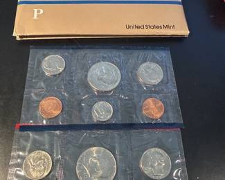 Three US Mint 1984 Uncirculated Coin Set