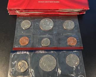 Five US Mint 1987 Uncirculated Coin Sets