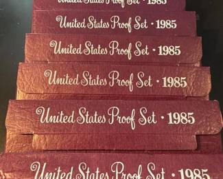 Eight US 1985 Proof Sets