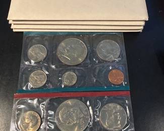 Five US Mint 1978 Uncirculated Coins