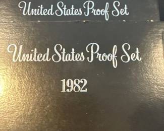 Three 1982 US Proof Sets