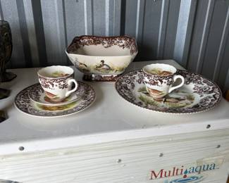 Large Set Spode “Woodland” China