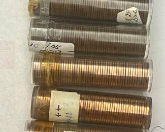 7 Rolls 1960 Small Date Pennies 