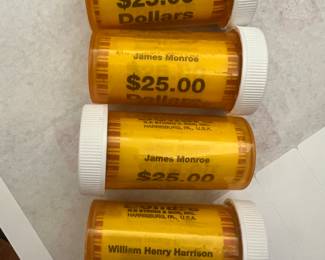 4 Rolls UC Presidential Dollars