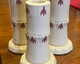 Set (3) Wedgewood Candlesticks 