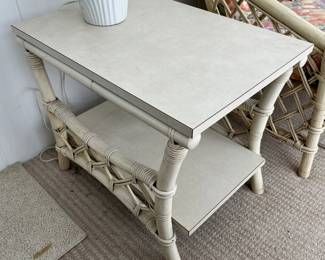 Rattan end/accent table.