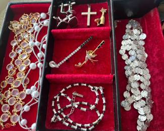 Large selection of vintage jewelry, including a number of sterling silver items and many signed pieces.