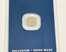 1 Gram .9995 Pure Palladium Suisse Made Bar in Sealed Assay Card