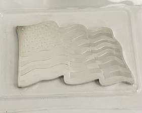 1 Ounce .999 Fine Silver U.S. Flag Design Bar New Condition