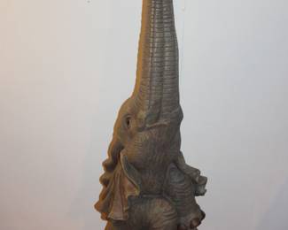Toscano Elephant lawn sculpture and garden sprinkler 